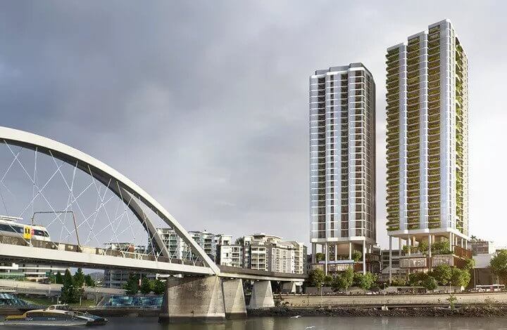 Plans Lodged for $200m Twin Tower Brisbane Apartments (1)