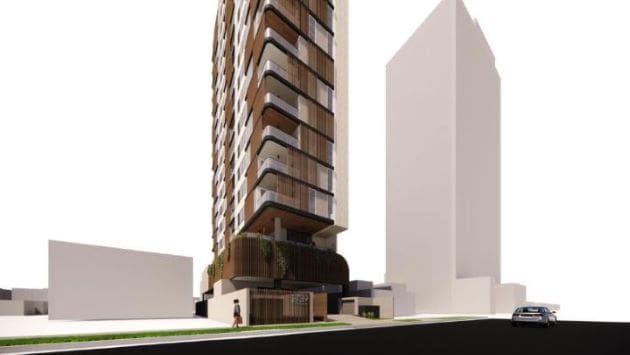 Morris Property Group's slim-profile apartment tower proposal for 2739 Gold Coast Highway at Broadbeach
