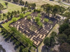 A property for sale in rural Queensland comes with not one but three mazes at the rear. Photo: Southern Downs Realty
