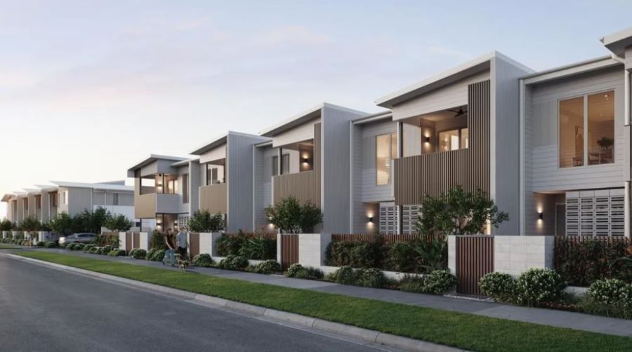 An artist’s impression of Stockland’s Asha townhomes in Newport.