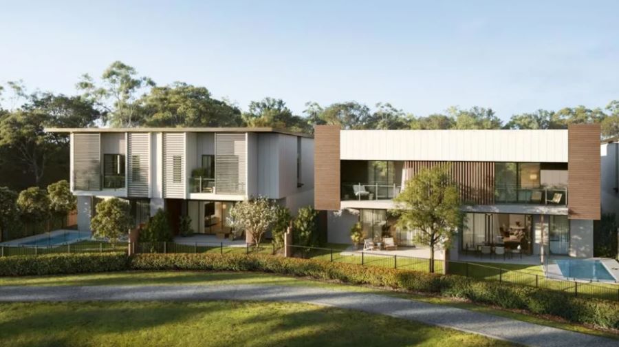 An artist’s impression of two of the townhomes in ‘Alba Residences’ in Albany Creek. Image supplied.