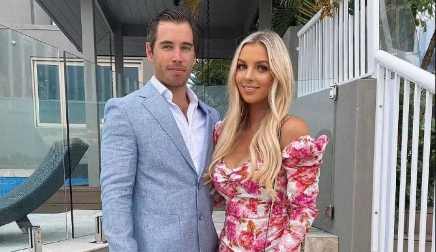The parents of influencer Hannah Polites (right) have listed their luxury Gold Coast mansion for sale. Pictured with husband Garth Small