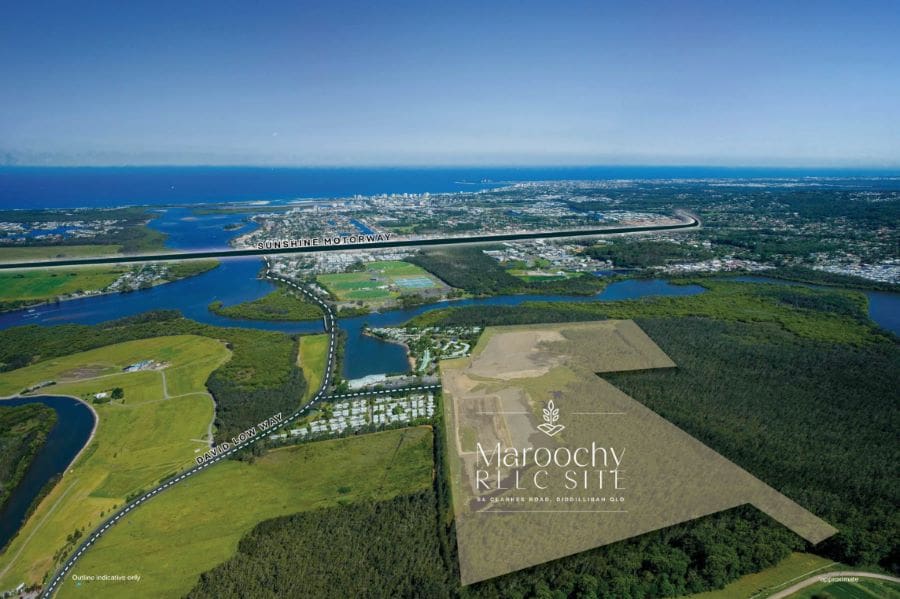 The riverside land is just minutes from Maroochydore.
