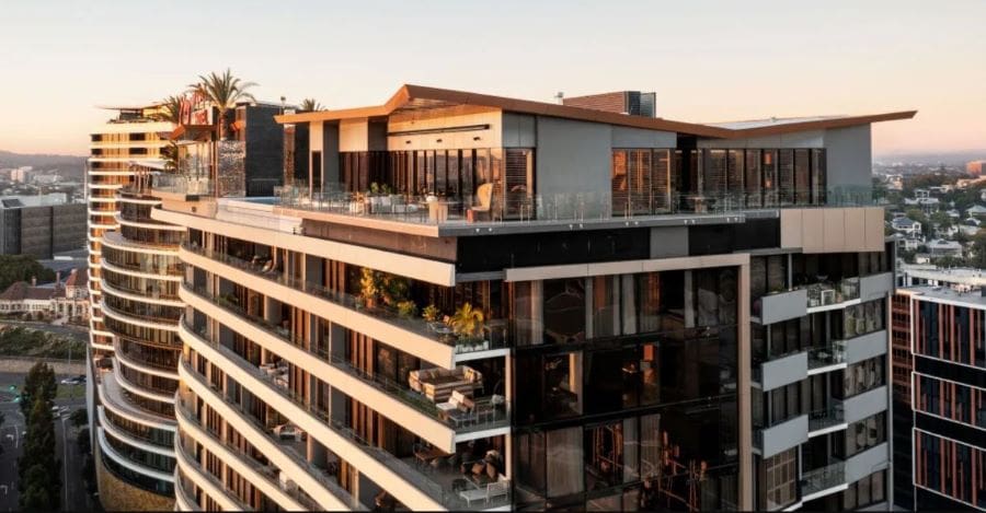 Perched above Brisbane, the penthouse is one of the largest in Australia.