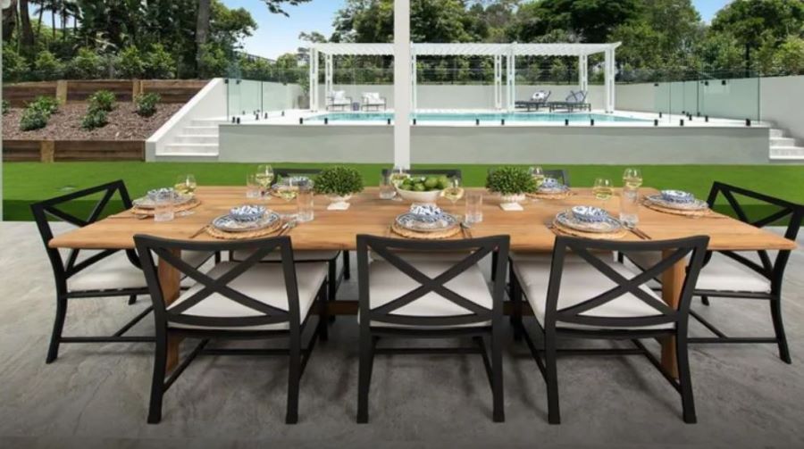 The alfresco dining area at the brand new $2.5m manor