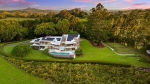 Queensland mansion for sale features a retractable roof in the main living area.