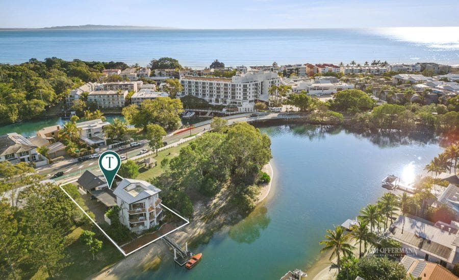 The rare large waterfront property within touching distance of Noosa Main Beach