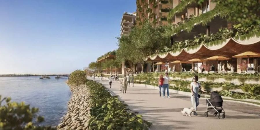 The plans call for a 220m extension of the existing Brisbane River walk. Once completed, it would be handed back to the council.