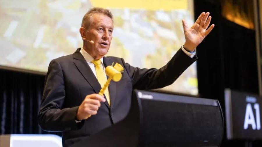 Ray White Surfers Paradise Group chairman and auctioneer Andrew Bell at The Event 2023. Picture: Celeste Humphrey